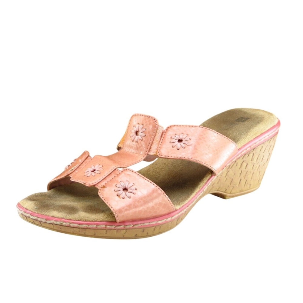 White Mountain Sz 9 M Pink Slide Synthetic Women Sandals‎ Orb